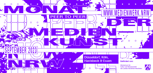 medienwerk.nrw PEER TO PEER Monat der Medienkunst September 2023 Ad ArtJunk