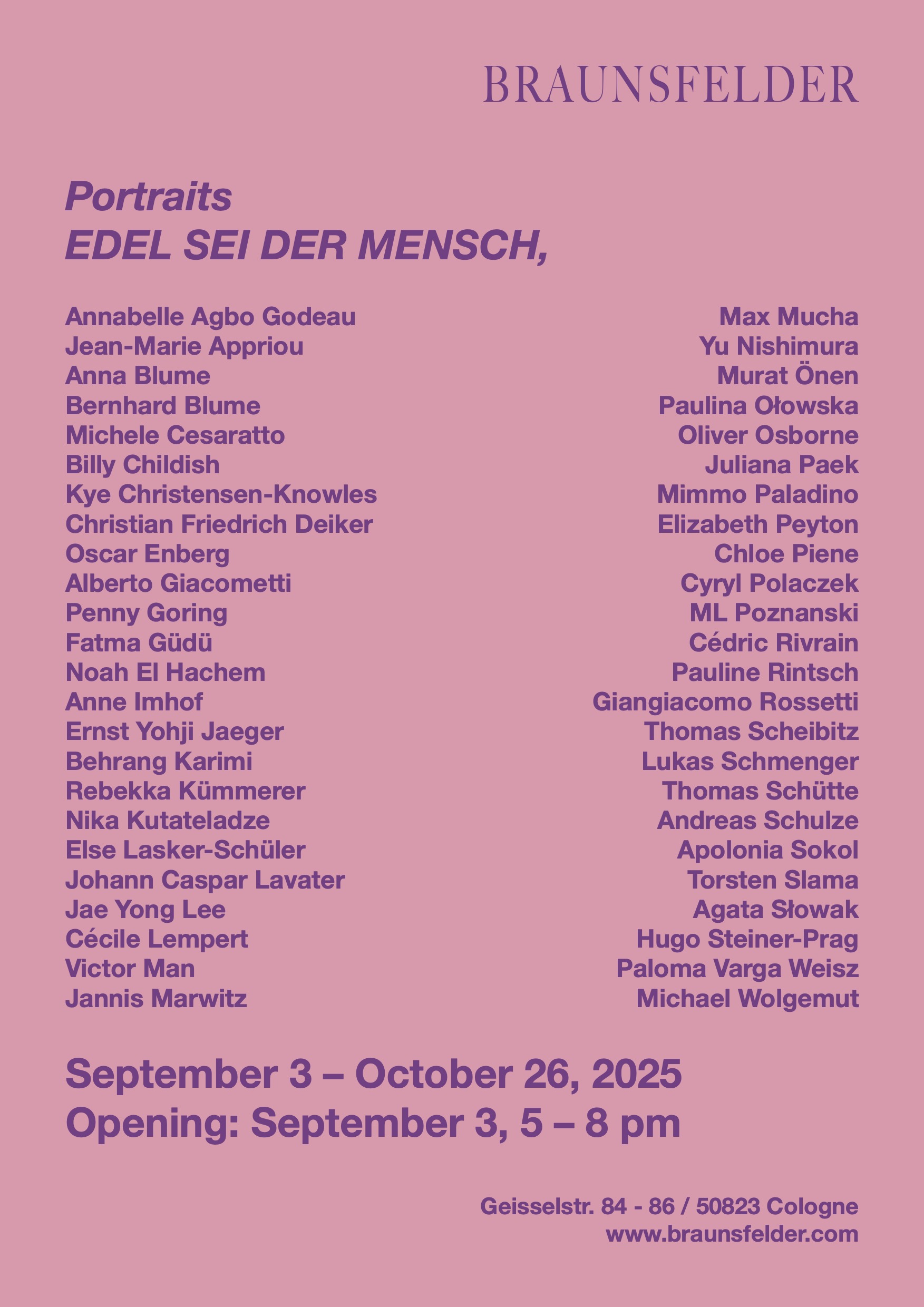 Braunsfelder Köln Portraits Edel Sei Der Mensch ArtJunk