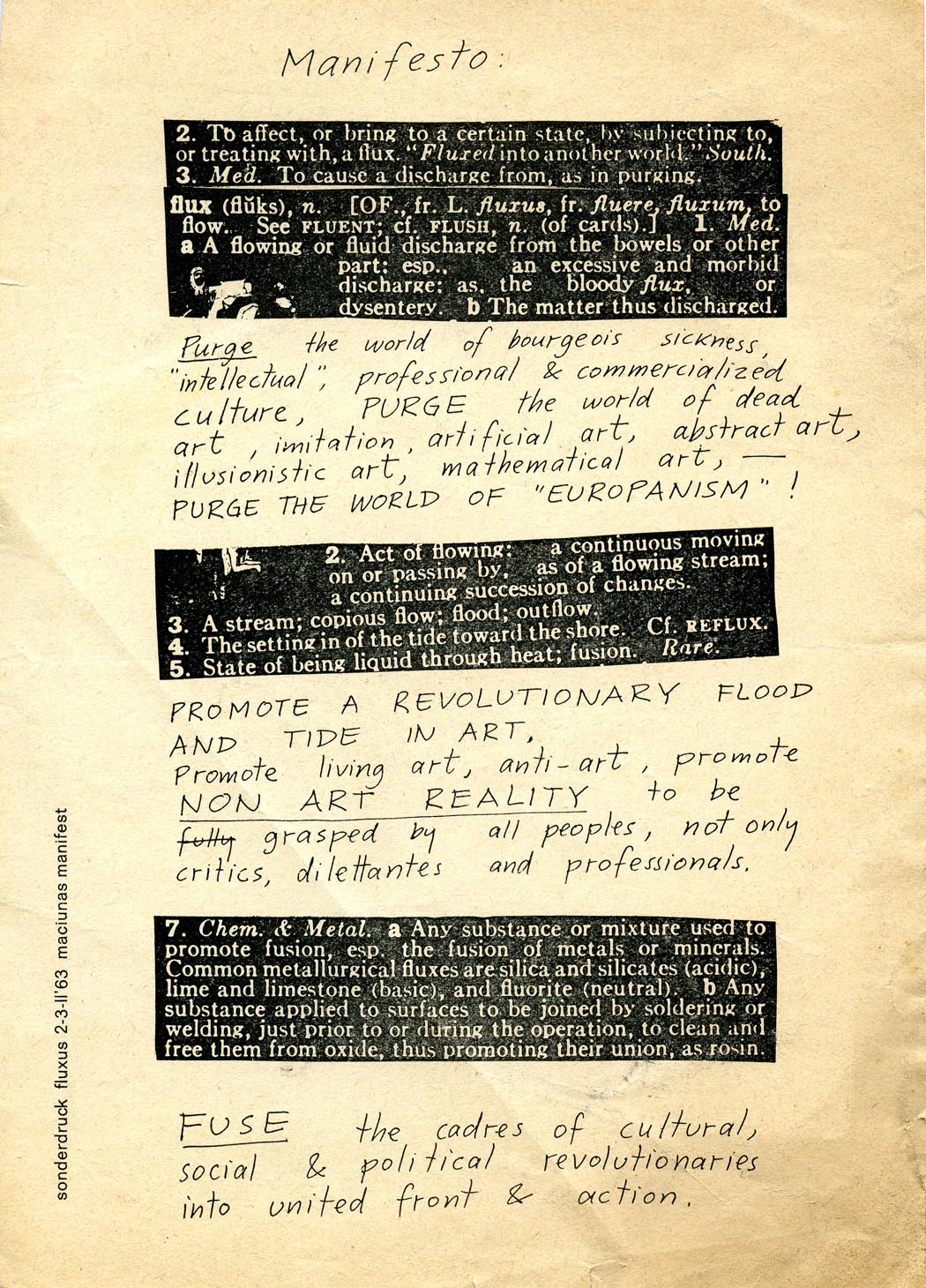 Museum Schloss Moyland Fluxus Macuinas Manifesto ArtJunk