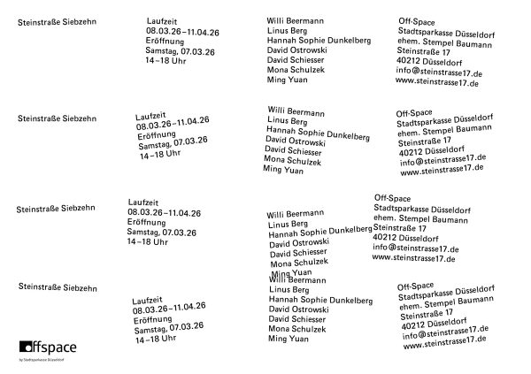Off Space by Stadtsparkasse Düsseldorf Steinstrasse Siebzehn ArtJunk