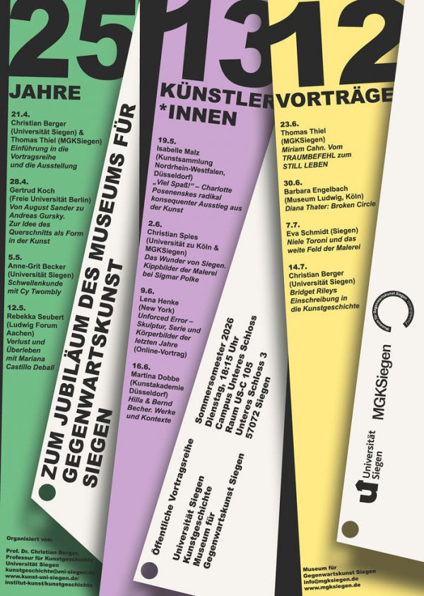 MGKSiegen Museum für Gegenwartskunst Ringvorlesung 25 Jahre ArtJunk