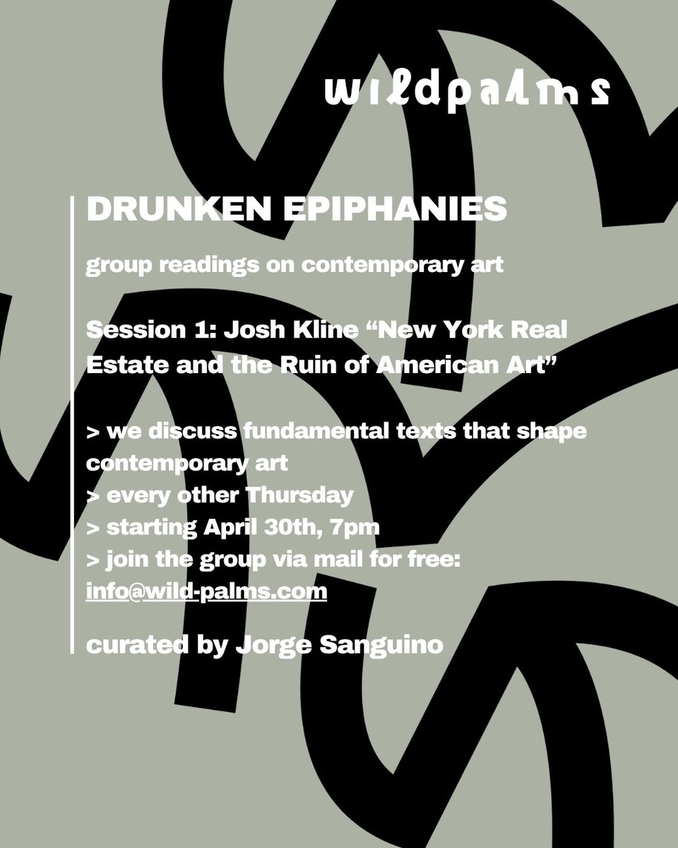 wildpalms Drunken Epiphanies Reading Group ArtJunk