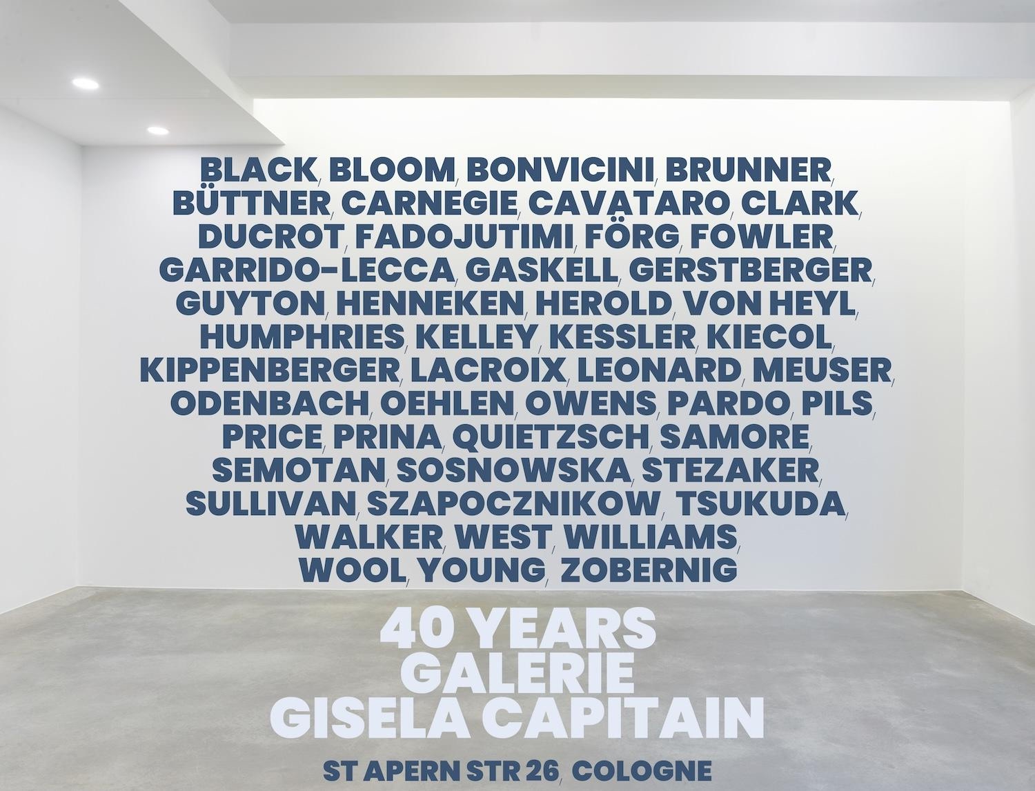 Galerie Gisela Capitain 40 Years ArtJunk