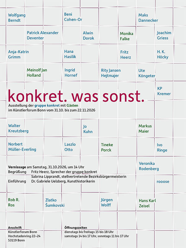 Künstlerforum Bonn gruppe konkret ArtJunk